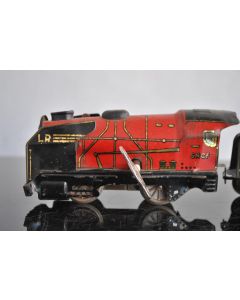 Locomotive jouet tôle litho marque LR à ressort