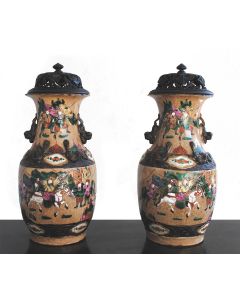 Vases de Nankin XIXème (paire)