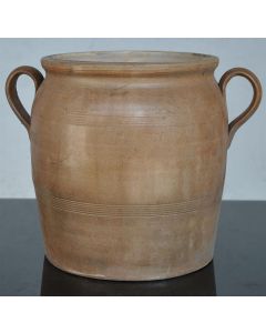 Pot à anses terre cuite vernissé vers 1900 hauteur 24 cm