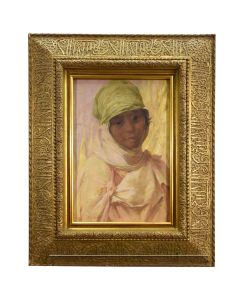 Portrait huile sur toile orientaliste P.A Salles XIXème