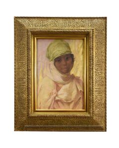 Portrait huile sur toile orientaliste P.A Salles XIXème