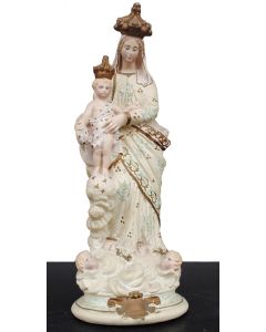 Statuette vierge en plâtre patiné 1900