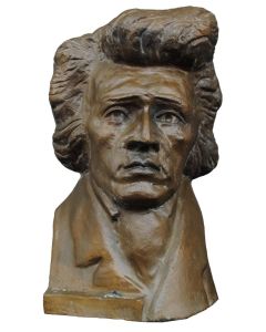 Tête d'Hector Berlioz en bronze XXème