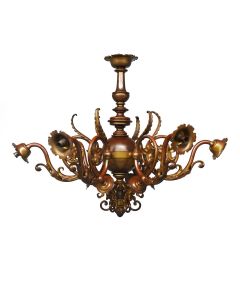 Lustre Hollandais en bronze 6 feux