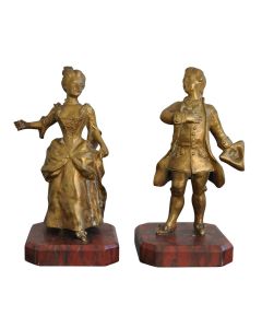 Serre-livre bronze de style aux danseurs fin XIXème (paire)