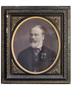 Photo Portrait homme sous verre par C. Brion XIXème