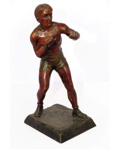 Régule sportif double patine 1930 boxe ou lutte