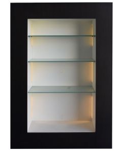 Vitrine électrifiée contemporaine bois cérusé Acerbis