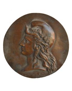 Plaque en bronze à la marianne époque XIXème