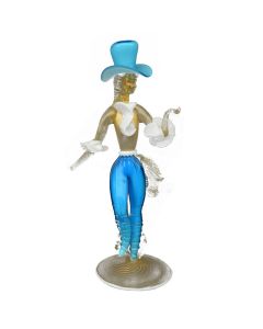 Jeune danseuse en verre coloré soufflé de Murano inclusion d'or