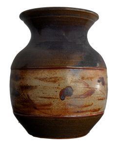 Vase en céramique vernissée signature illisible