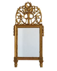 Miroir en bois doré Louis XVI époque XIXème
