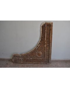 Moule ancien d'atelier de plâtrier staffeur - coin de plafond orientaliste 2