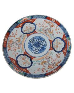 Plat japonais ancien époque XIXème décor Imari