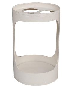 Porte parapluie cylindrique laquée blanc 1970