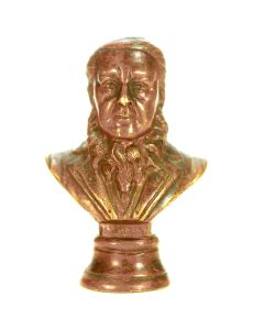 Sceau à cacheter (seal) de collection en bronze patiné buste homme