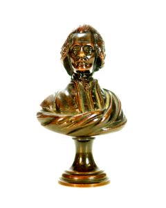 Sceau à cacheter (seal) bronze XIXème buste de Voltaire
