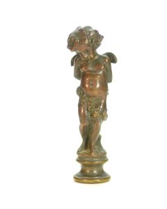 Sceau à cacheter (seal) collection bronze début XXème l'amour captif