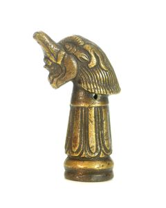 Sceau à cacheter (seal) collection bronze début XXème japonais tête grotesque