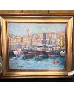 Vue du Vieux port clocher des Accoules Marseille par Audibert