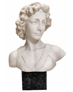 Buste sur socle de marbre 