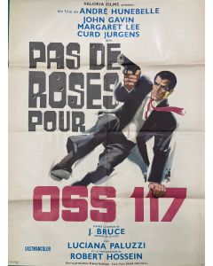 Affiche de cinéma des années 60 pas de roses pour OSS 117