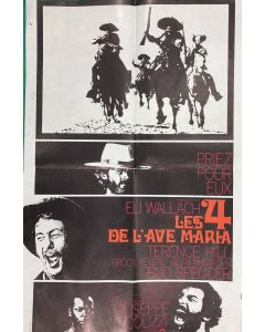 Affiche de cinéma des années 60 les 4 de l'ave maria