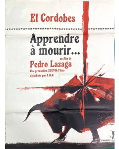 Affiche de cinéma des années 60 apprendre à mourir 