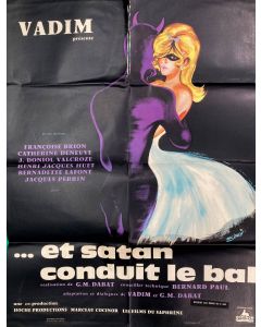 Affiche de cinéma des années 60 et Satan conduit le bal