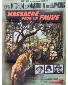 Affiche de cinéma des années 60 massacre pour un fauve