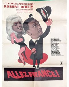 Affiche de cinéma des années 60 Allez France