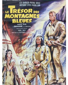 Affiche de cinéma des années 60 le trésor des montagnes bleues