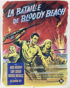 Affiche de cinéma des années 60 La bataille de bloody beach