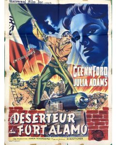 Affiche de cinéma des années 60 Déserteur de Fort Alamo