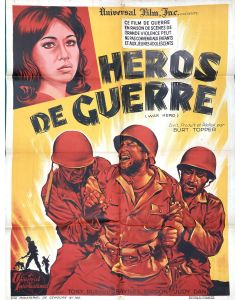 Affiche de cinéma des années 60 War Hero de Burt Topper
