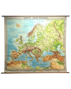Carte physique ancienne de l'Europe