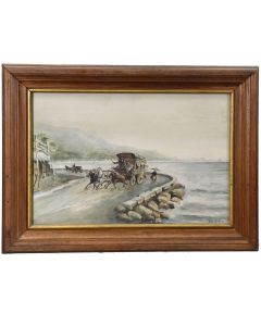 Aquarelle d'Emile Henry début XXème