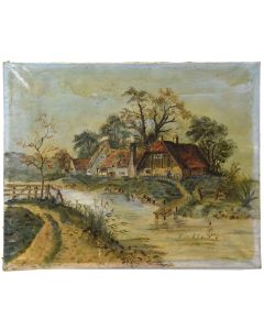 Paysage huile sur toile époque fin XIXème école Française