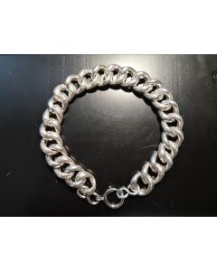 Bracelet en argent maille gourmette 1960