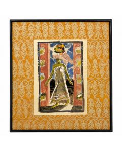 Elisabeth Faure Aquarelle orientaliste personnage