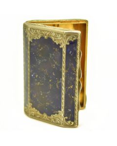 Boite en argent et vermeil et lapis lazuli d'époque XIXème