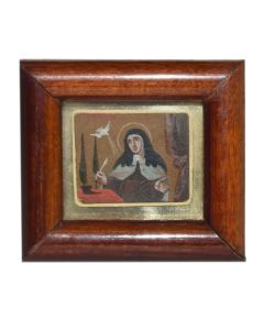 Miniature Portrait d'une Sainte touchée par l'Esprit Saint