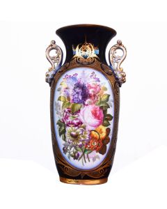 Vase à anse peint en porcelaine de Bayeux