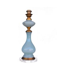 Lampe sur pied 1940 fut opaline bleue