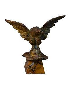 Porte montre Bronze animalier XIXème Aigle sur socle marbre