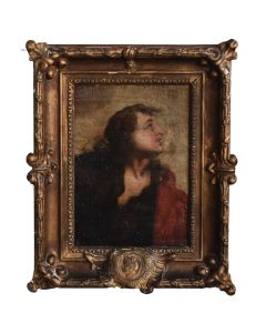 Portrait d'un homme huile sur panneau XVIIIème