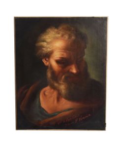 Portrait vieillard par H. De Luriflach huile sur toile d'après Veronèse