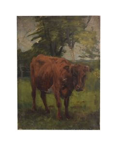 Portrait animalier : vache par Charles Bousquet école Française 