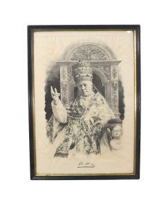 Gravure sur papier portrait du pape Pie X 