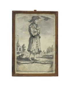 Benoît Joseph Labre "Le vagabond de dieu " gravure époque XVIIIème